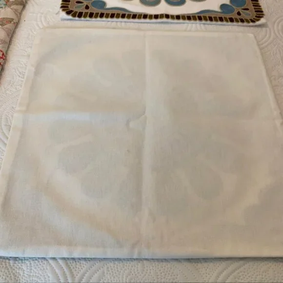 Farmhouse/Boho Cotton Embroidered Pillow Covers 18x18 - Picture 3 of 6